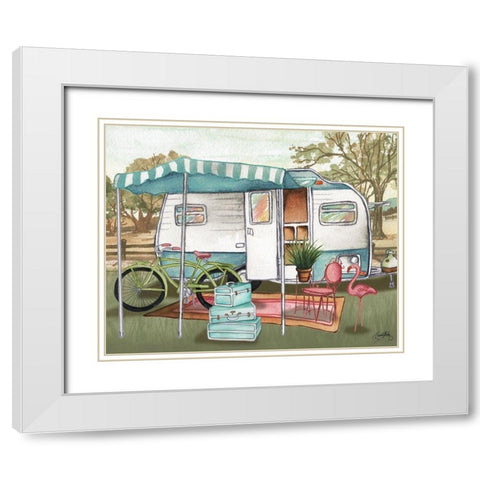 Roughing It II White Modern Wood Framed Art Print with Double Matting by Medley, Elizabeth