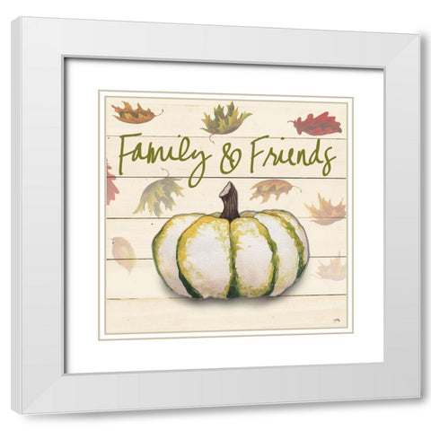 Happy Harvest Sayings IV White Modern Wood Framed Art Print with Double Matting by Medley, Elizabeth