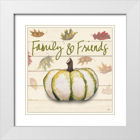 Happy Harvest Sayings IV White Modern Wood Framed Art Print with Double Matting by Medley, Elizabeth