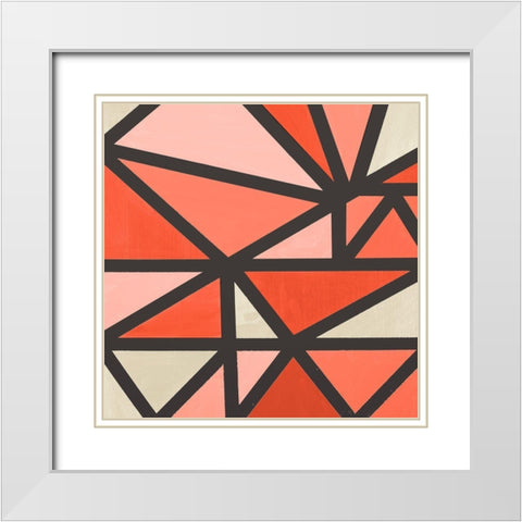 Mindful Peachy II White Modern Wood Framed Art Print with Double Matting by Bryant, Susan
