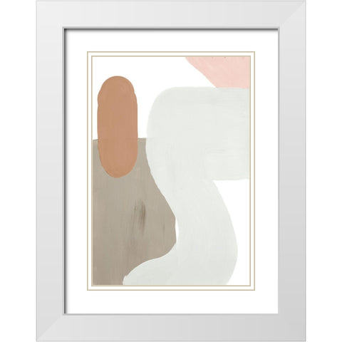Spirit Shapes I White Modern Wood Framed Art Print with Double Matting by Bryant, Susan