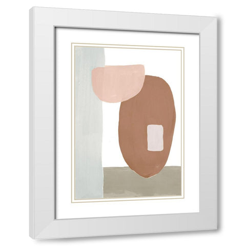 Spirit Shapes II White Modern Wood Framed Art Print with Double Matting by Bryant, Susan