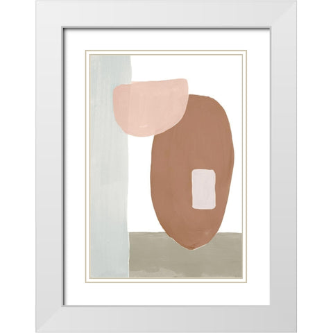 Spirit Shapes II White Modern Wood Framed Art Print with Double Matting by Bryant, Susan