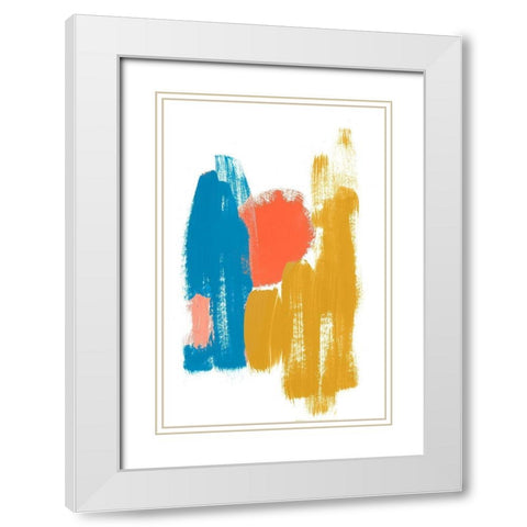 Colorful Mindful Art I White Modern Wood Framed Art Print with Double Matting by Bryant, Susan
