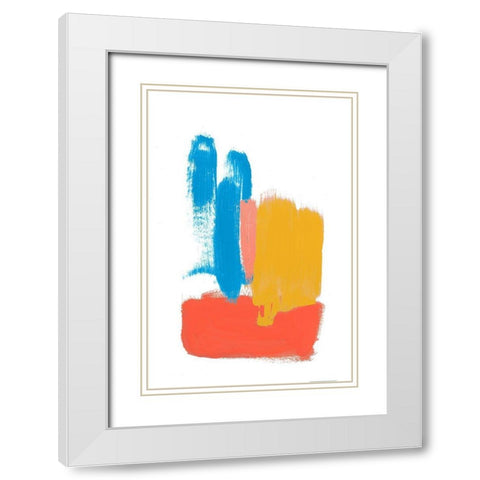 Colorful Mindful Art II White Modern Wood Framed Art Print with Double Matting by Bryant, Susan