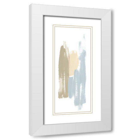 Soft Abstract Panel I White Modern Wood Framed Art Print with Double Matting by Bryant, Susan