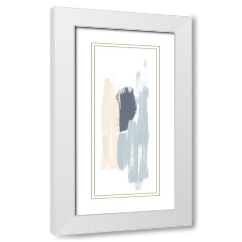 Soft Abstract Panel II White Modern Wood Framed Art Print with Double Matting by Bryant, Susan