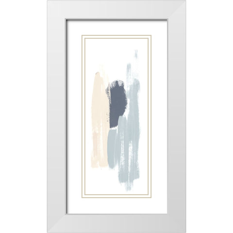 Soft Abstract Panel II White Modern Wood Framed Art Print with Double Matting by Bryant, Susan