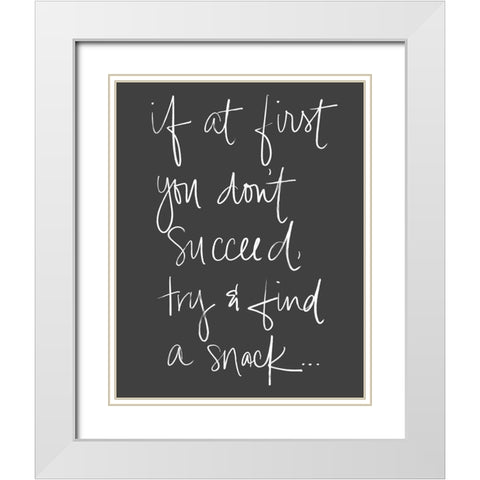 Find A Snack White Modern Wood Framed Art Print with Double Matting by SD Graphics Studio