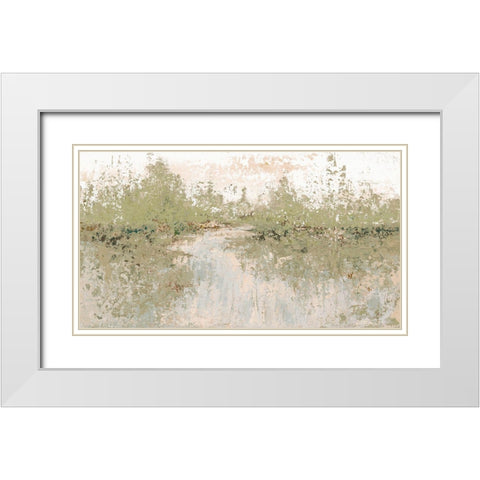 Neutral Wild Fields White Modern Wood Framed Art Print with Double Matting by Pinto, Patricia