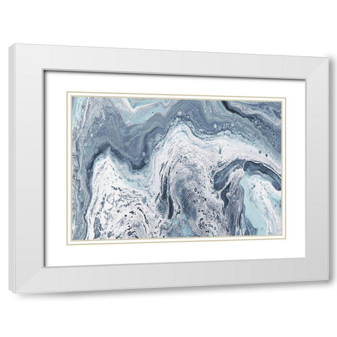 Calm Sea Abstract White Modern Wood Framed Art Print with Double Matting by DeRice, Julie