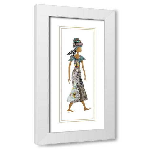 Xhose Headwrap Woman White Modern Wood Framed Art Print with Double Matting by Ritter, Gina