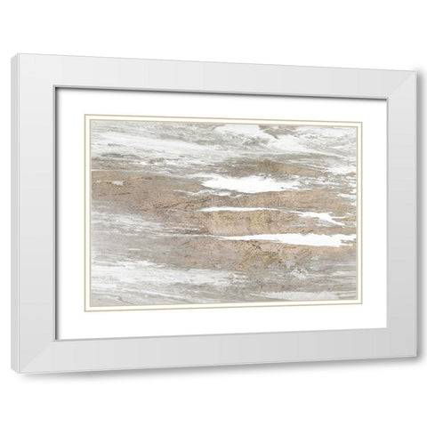Neutral Oasis White Modern Wood Framed Art Print with Double Matting by Gonzalez, Roberto