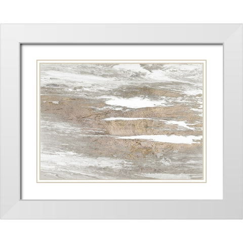 Neutral Oasis White Modern Wood Framed Art Print with Double Matting by Gonzalez, Roberto