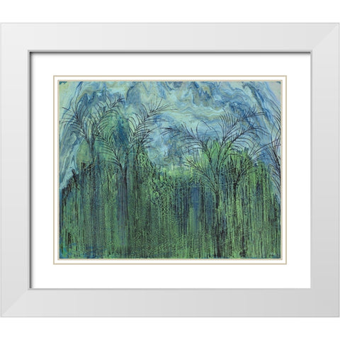Tropic Storm White Modern Wood Framed Art Print with Double Matting by Gonzalez, Roberto