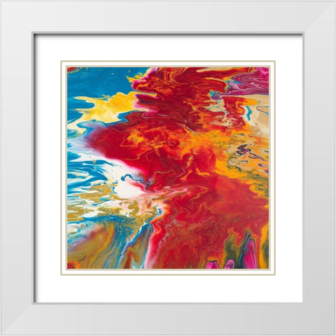 Red Blizzard White Modern Wood Framed Art Print with Double Matting by Gonzalez, Roberto