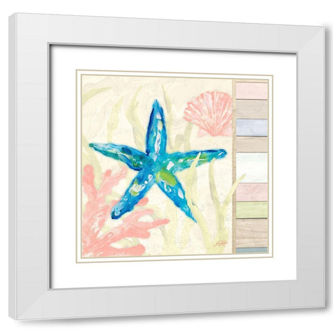 Pastel Coastal III White Modern Wood Framed Art Print with Double Matting by DeRice, Julie