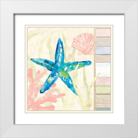 Pastel Coastal III White Modern Wood Framed Art Print with Double Matting by DeRice, Julie