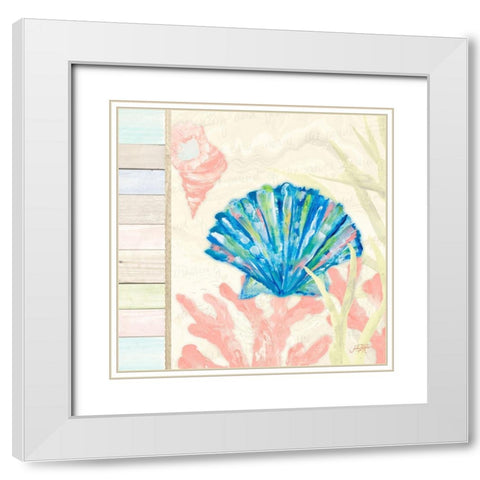 Pastel Coastal II White Modern Wood Framed Art Print with Double Matting by DeRice, Julie