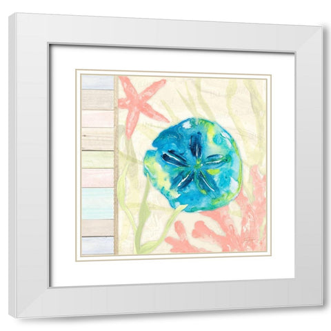 Pastel Coastal I White Modern Wood Framed Art Print with Double Matting by DeRice, Julie