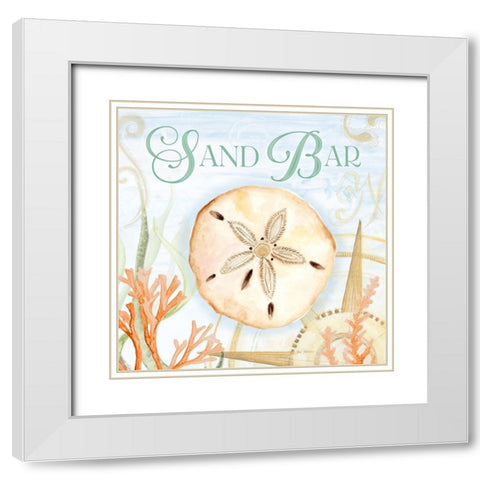 Sand Bar White Modern Wood Framed Art Print with Double Matting by Gaynor, Janice