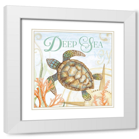 Deep Sea White Modern Wood Framed Art Print with Double Matting by Gaynor, Janice