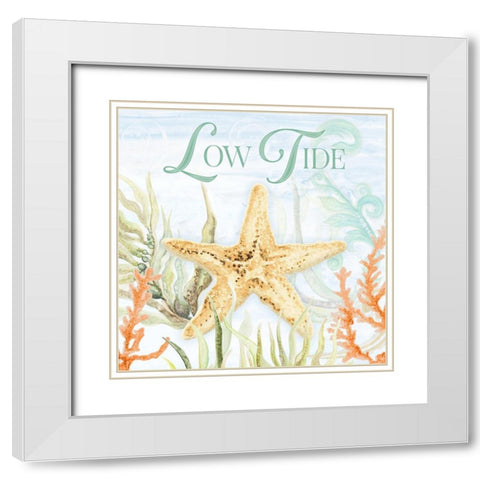 Low Tide White Modern Wood Framed Art Print with Double Matting by Gaynor, Janice