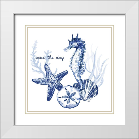 Seas The Day White Modern Wood Framed Art Print with Double Matting by Gaynor, Janice