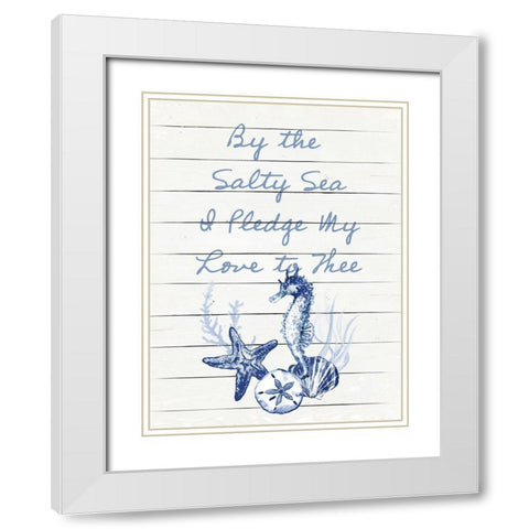 I Pledge My Love White Modern Wood Framed Art Print with Double Matting by Gaynor, Janice