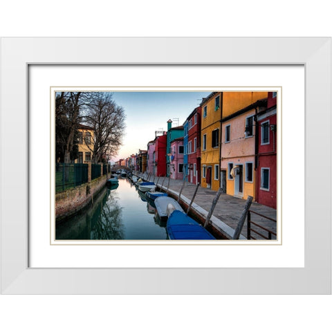 Sunrise Days White Modern Wood Framed Art Print with Double Matting by Amos, Andy