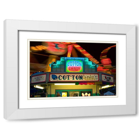 Cotton Candy Night Out White Modern Wood Framed Art Print with Double Matting by Jimmyz