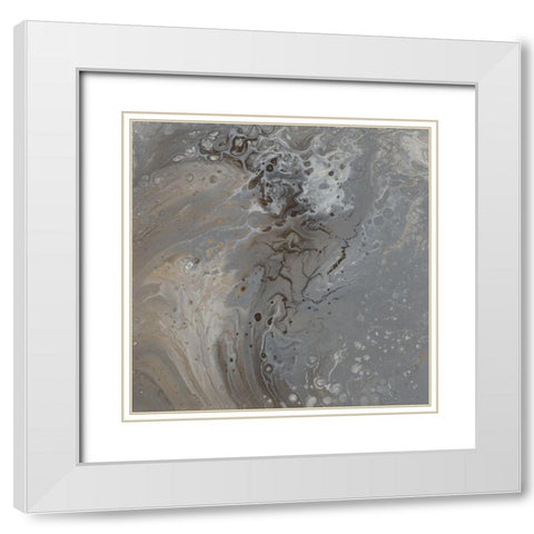 Modern Flow I White Modern Wood Framed Art Print with Double Matting by Hakimipour, Tiffany
