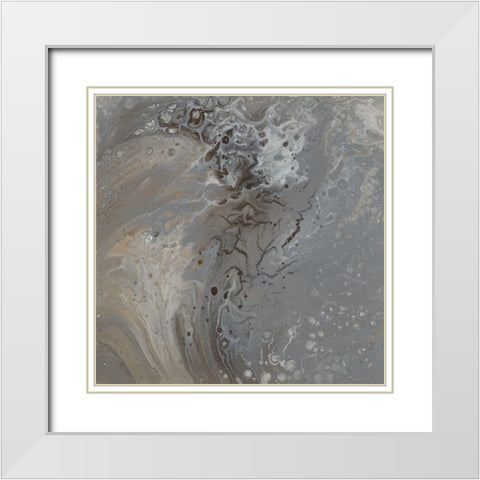 Modern Flow I White Modern Wood Framed Art Print with Double Matting by Hakimipour, Tiffany