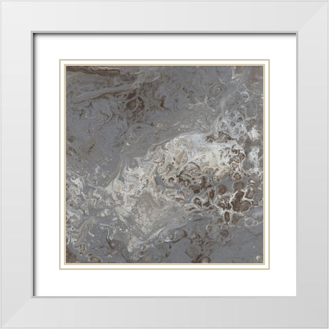 Modern Flow II White Modern Wood Framed Art Print with Double Matting by Hakimipour, Tiffany