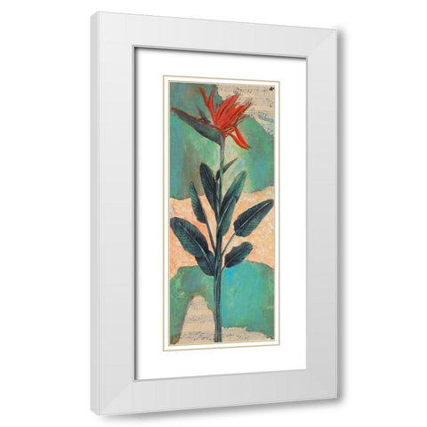 Bird Of Paradise White Modern Wood Framed Art Print with Double Matting by Pattinian, Merri