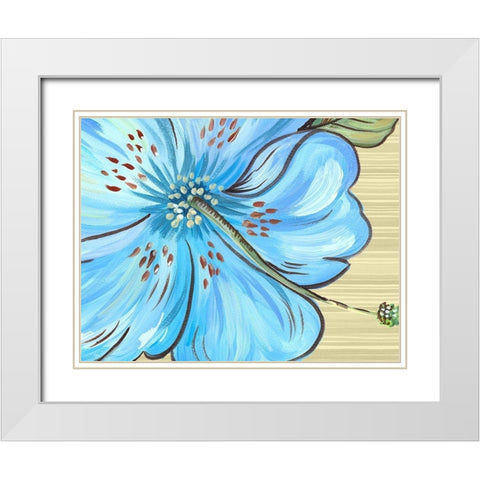 Vibrant Tropical Bloom White Modern Wood Framed Art Print with Double Matting by Del Sol, Ani