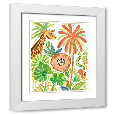 Tropical Wildlife I White Modern Wood Framed Art Print with Double Matting by Del Sol, Ani