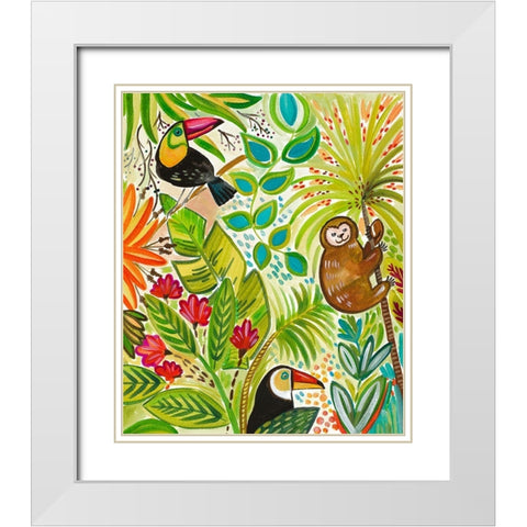 Into the Tropics I White Modern Wood Framed Art Print with Double Matting by Del Sol, Ani
