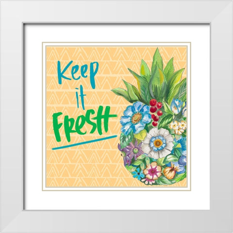 Keep It Fresh White Modern Wood Framed Art Print with Double Matting by Del Sol, Ani