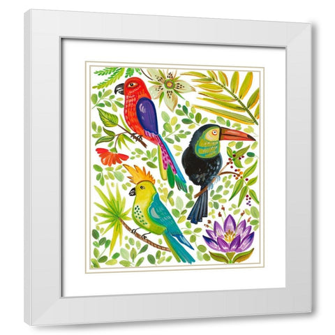 Into the Tropics II White Modern Wood Framed Art Print with Double Matting by Del Sol, Ani
