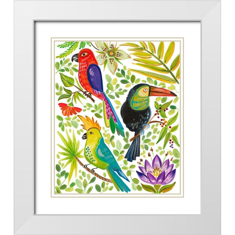Into the Tropics II White Modern Wood Framed Art Print with Double Matting by Del Sol, Ani