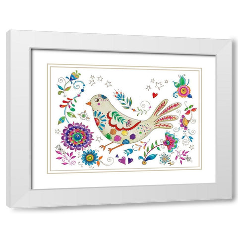 Living La Vida Loca White Modern Wood Framed Art Print with Double Matting by Del Sol, Ani