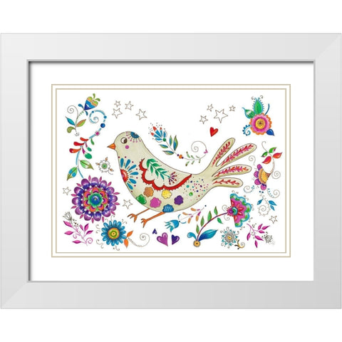 Living La Vida Loca White Modern Wood Framed Art Print with Double Matting by Del Sol, Ani