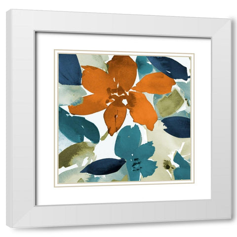 Contemporary Blooms White Modern Wood Framed Art Print with Double Matting by Loreth, Lanie