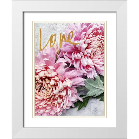 Love White Modern Wood Framed Art Print with Double Matting by Gardner, Sarah