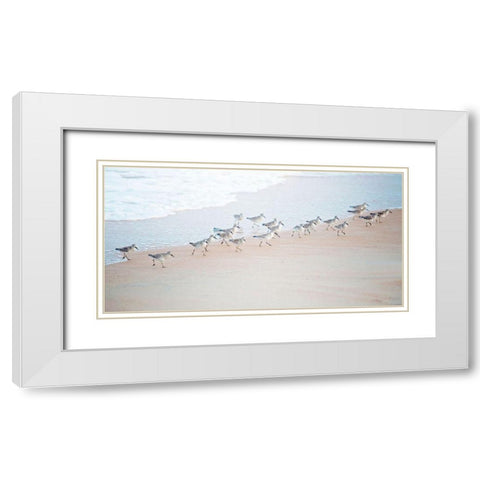 Coastal March White Modern Wood Framed Art Print with Double Matting by Nawrocke, Bruce
