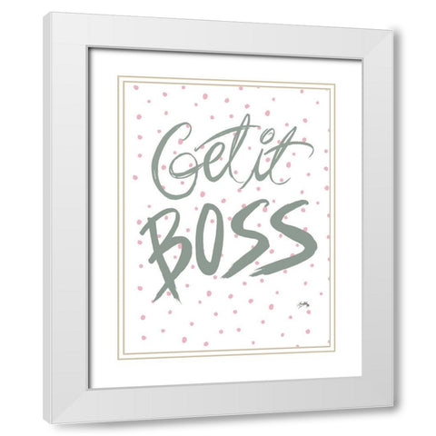 Boss Lady I White Modern Wood Framed Art Print with Double Matting by Medley, Elizabeth