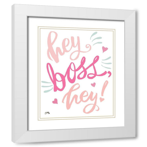 Boss Lady II White Modern Wood Framed Art Print with Double Matting by Medley, Elizabeth