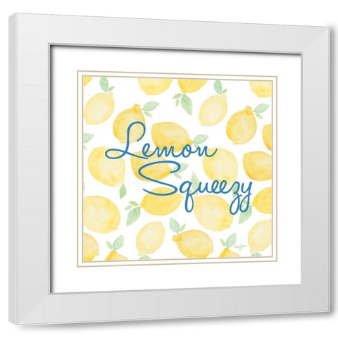 Lemon Squeezy White Modern Wood Framed Art Print with Double Matting by James, Nola