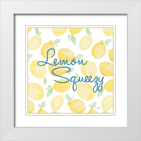 Lemon Squeezy White Modern Wood Framed Art Print with Double Matting by James, Nola